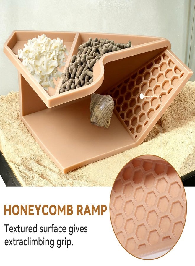 Hollima Hermit Crab Tunnel Cave Corner, Hermit Underground Crab Climbing Tank Accessories Decor Hide, Hermit Crab Lizard Chameleon Hamster Decoration Accessories Supplies Toys Ornaments-Sandy Color - Image 3